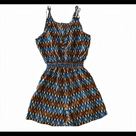 Vintage USA small shorts romper tribal design BOHO - Picture 1 of 5